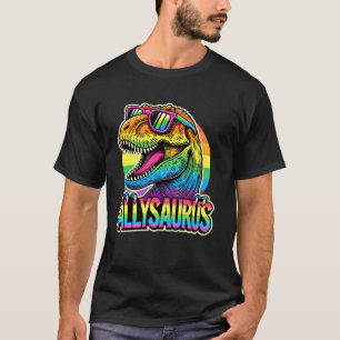 Allysaurus LGBT Dinosaur Gay Pride Flag Ally Rainb T-Shirt
