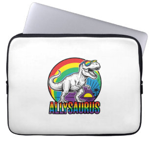 Allysaurus Rainbow Dinosaur Vintage T-Shirt Design Laptop Sleeve
