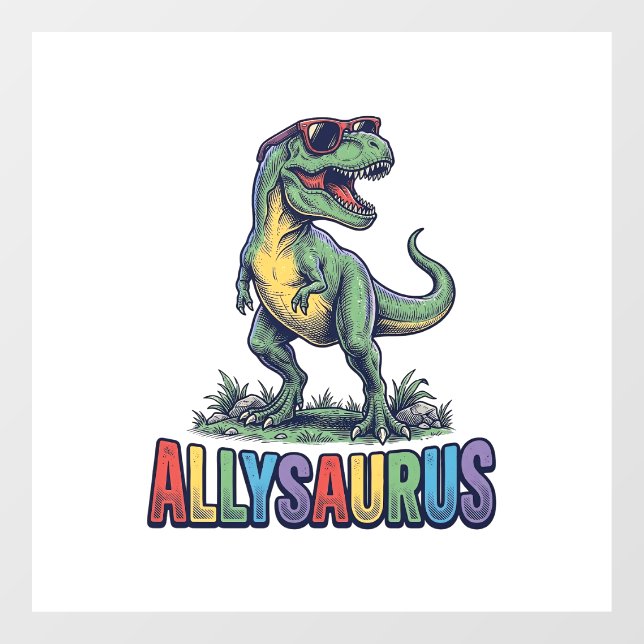Allysaurus Vintage Dinosaur Sunglasses Shirt Desig (Sheet)