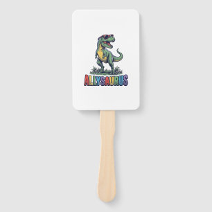 Allysaurus Vintage Dinosaur Sunglasses Shirt Desig Hand Fan