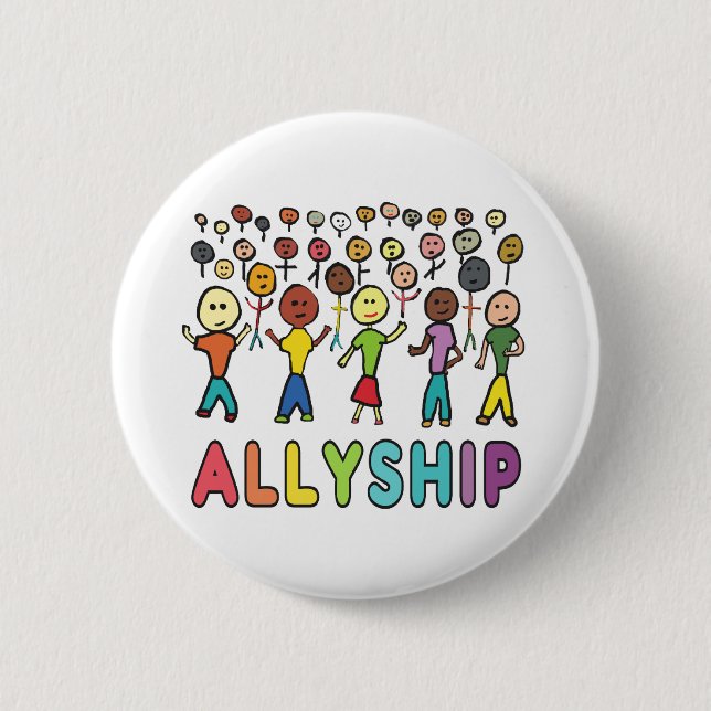 Allyship 6 Cm Round Badge (Front)