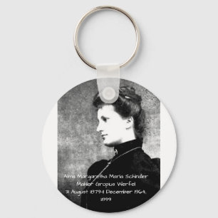 Alma Margaretha Maria Schindler Mahler Gropius Wer Key Ring