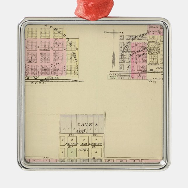 Alma, Nebraska Metal Tree Decoration (Front)