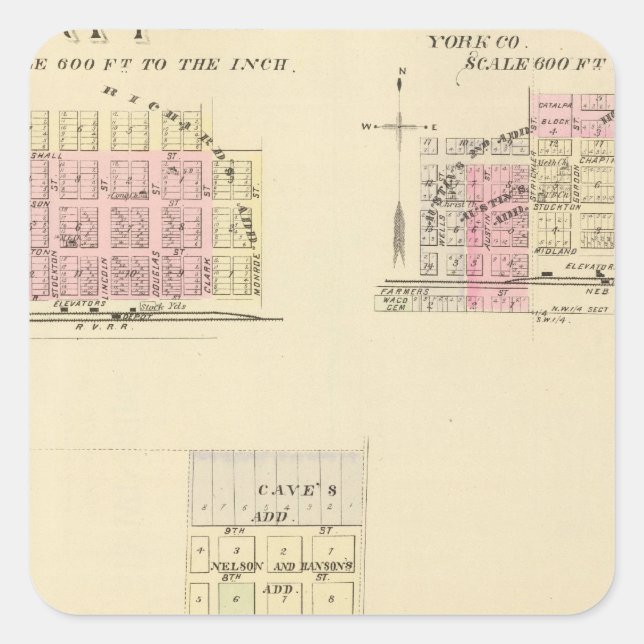 Alma, Nebraska Square Sticker (Front)