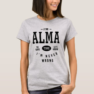 Alma Personalised Name Birthday Gift T-Shirt