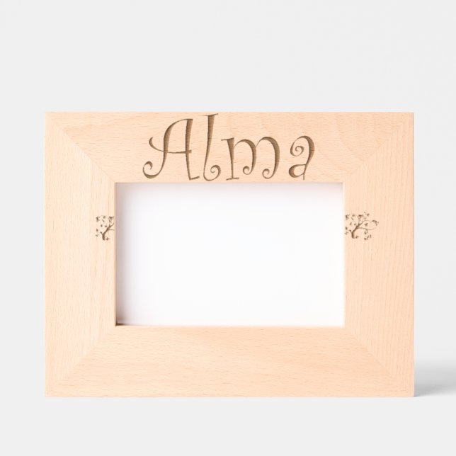 "Alma" Standing Photo Frame – Newborn Gift (Front)