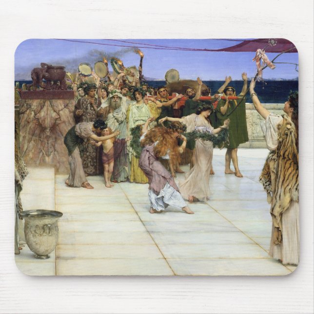 Alma-Tadema |A Dedication to Bacchus Mouse Pad (Front)