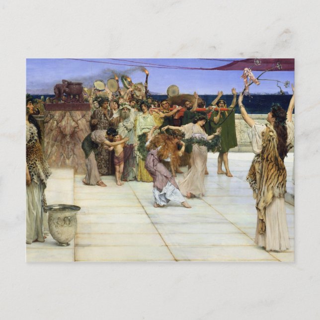 Alma-Tadema |A Dedication to Bacchus Postcard (Front)