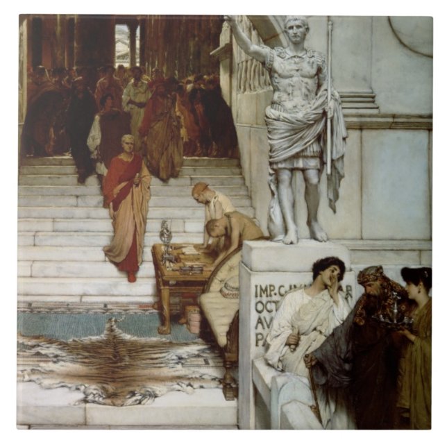 Alma-Tadema | An Audience at Agrippa's, 1875 Tile (Front)