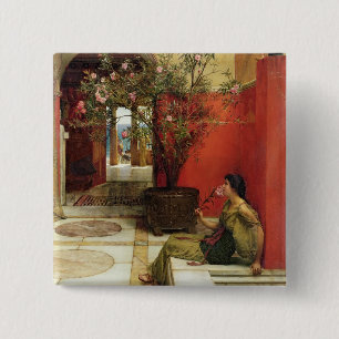 Alma-Tadema An Oleander, 1882 15 Cm Square Badge