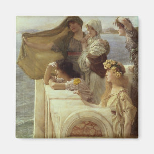 Alma-Tadema At Aphrodite's Cradle, 1908 Magnet