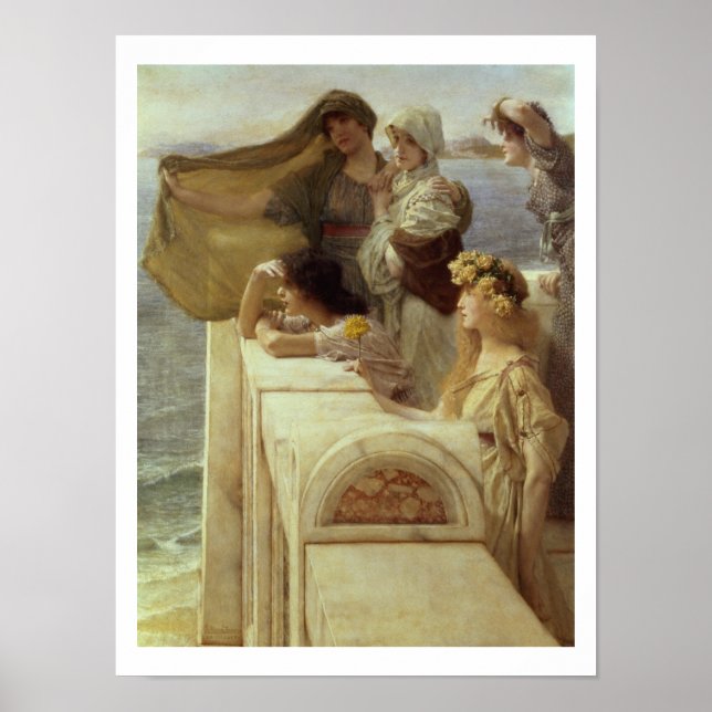 Alma-Tadema | At Aphrodite's Cradle, 1908 Poster (Front)