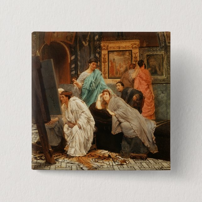 Alma-Tadema | Collector at the Time of Augustus 15 Cm Square Badge (Front)