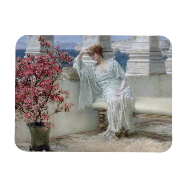 Alma-Tadema | Her eyes are with her thoughts? Magnet (Horizontal)