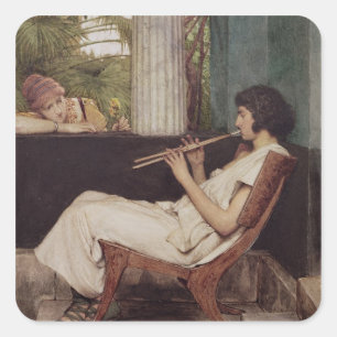Alma-Tadema Music Hath Charms Square Sticker