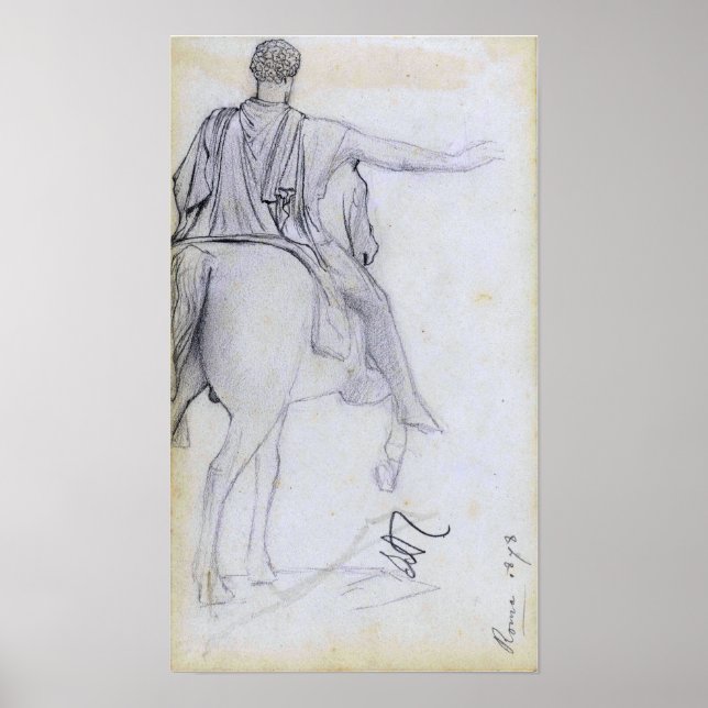 Alma-Tadema - Statue Of Marcus Aurelius Poster (Front)