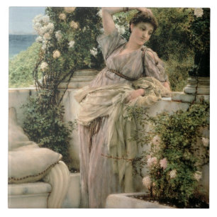 Alma-Tadema 'Thou Rose of All the Roses', 1885 Ceramic Tile
