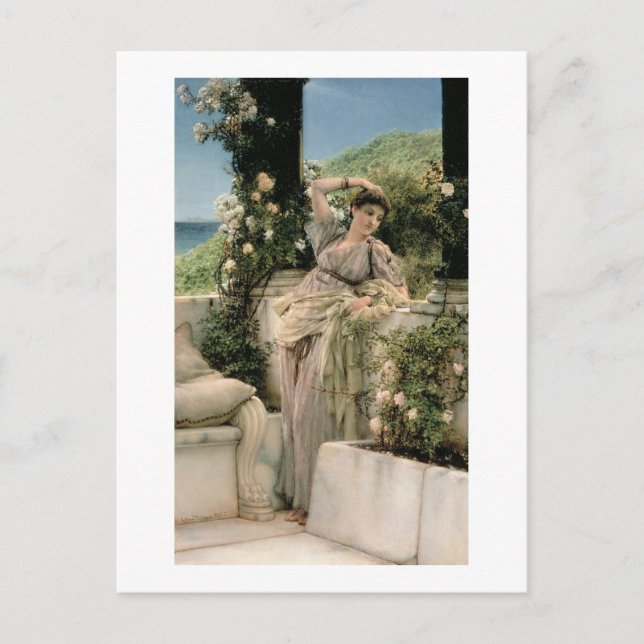 Alma-Tadema | 'Thou Rose of All the Roses', 1885 Postcard (Front)