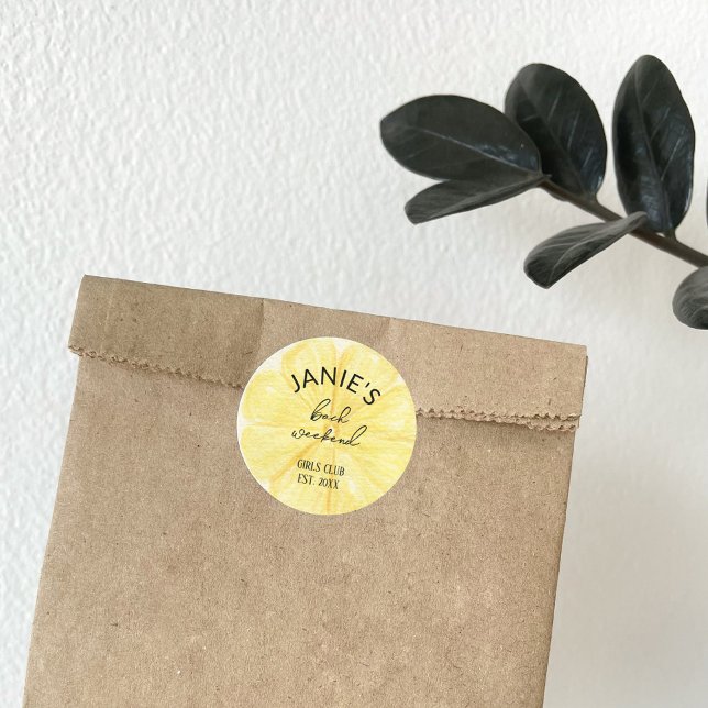 Almafi Lemon Bachelorette Party | Bridal Pin/ Classic Round Sticker (Creator Uploaded)