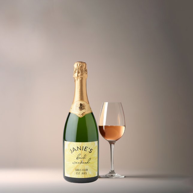 Almafi Lemon Bachelorette Party | Bridal Pin/ Sparkling Wine Label (Creator Uploaded)