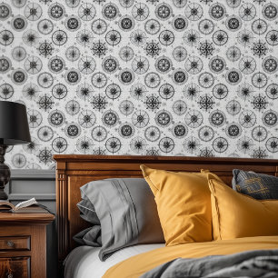 Almagest Small Scale Compass Rose Wallpaper