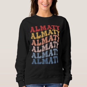Almaty City Groovy Retro Sweatshirt