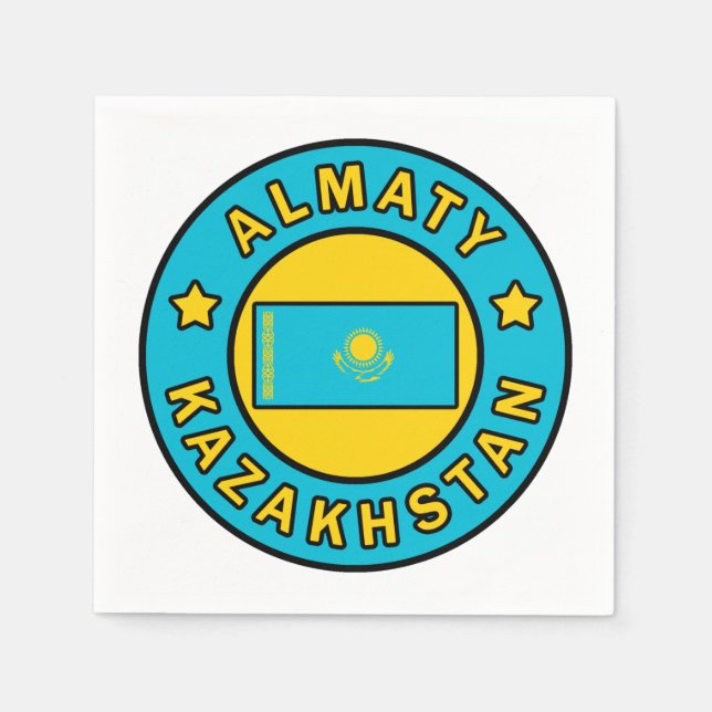 Almaty Kazakhstan Napkin (Front)