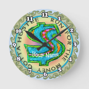 Almighty Dollar Round Clock