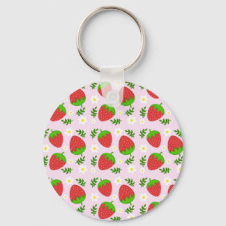 Almofada fofa continuous design strawberries botto key ring