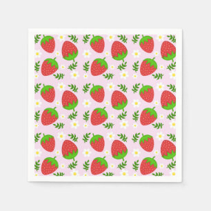 Almofada fofa continuous design strawberries botto napkin
