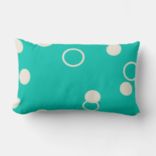 Almofadas DESIGN Padrão Gráfico em Turquesa Lumbar Cushion