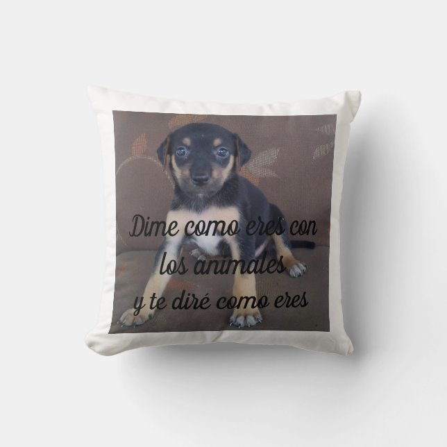 Almohada Dime como eres con los animales Cushion (Front)