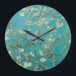 Almond Blossom, 1890 by Vincent van Gogh Large Clock<br><div class="desc">Almond Blossom,  1890 by Vincent van Gogh. Flowering trees were special to van Gogh. They represented awakening and hope. He enjoyed them aesthetically and found joy in painting flowering trees.</div>