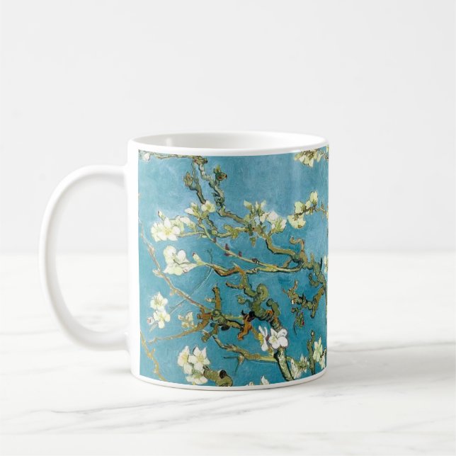 Almond blossom (1890) Vincent Van Gogh Floral Art Coffee Mug (Left)