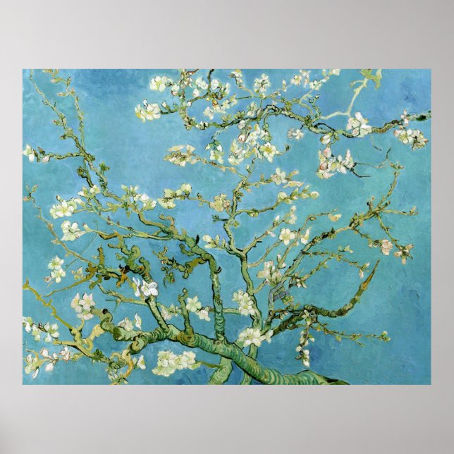 Almond Blossom Branches (F671) Van Gogh Fine Art Poster (Front)