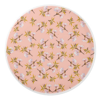 Almond Blossom Door Handle Ceramic Knob