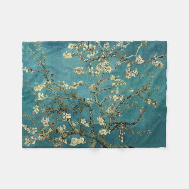 Almond Blossom Fleece Blanket (Front (Horizontal))
