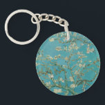 Almond Blossom, Oil Painting, Vincent Van Gogh Key Ring<br><div class="desc">Vincent Van Gogh,  February 1890
oil on canvas
post-impressionist oil painting depicting a flowering blooming almond tree with white flowers and green-blue branches against a muted teal background

sophisticated elegant fancy chic quirky boho stately eclectic bohemian maximalist fine modern classic art decor</div>
