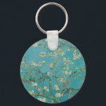 Almond Blossom, Oil Painting, Vincent Van Gogh Key Ring<br><div class="desc">Vincent Van Gogh,  February 1890
oil on canvas
post-impressionist oil painting depicting a flowering blooming almond tree with white flowers and green-blue branches against a muted teal background

sophisticated elegant fancy chic quirky boho stately eclectic bohemian maximalist fine modern classic art decor</div>