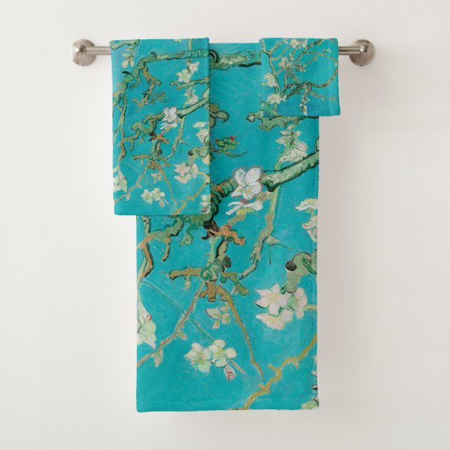 Almond Blossom Van Gogh Bath Towel Set (Insitu)