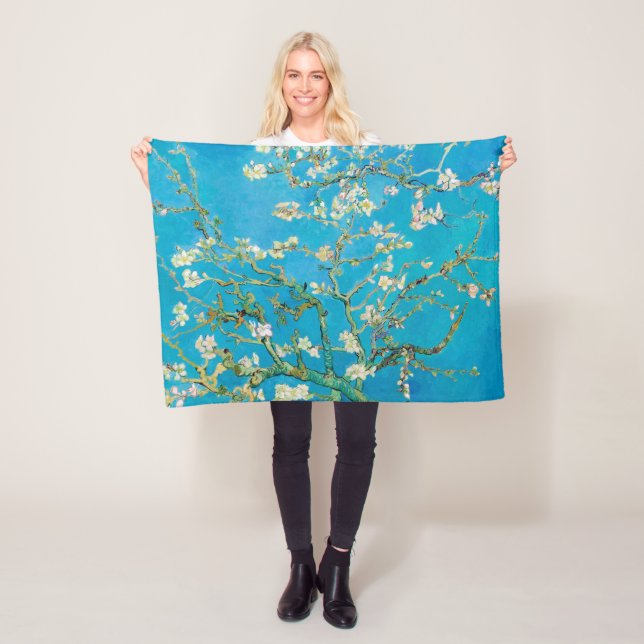 Almond Blossom, Vincent van Gogh Fleece Blanket (In Situ)