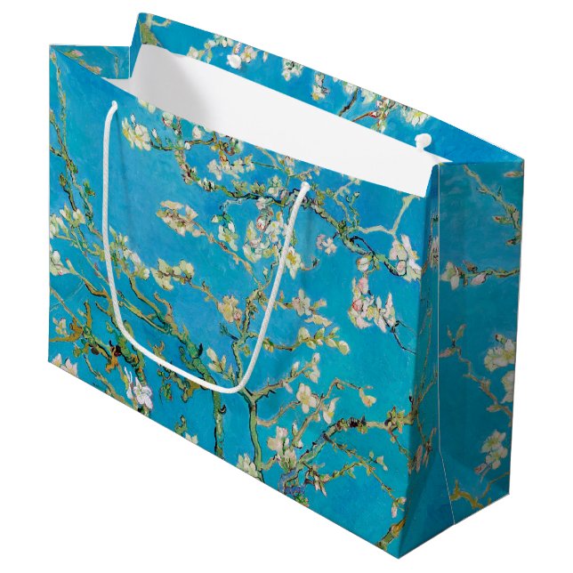 Almond Blossom, Vincent van Gogh Large Gift Bag (Front Angled)