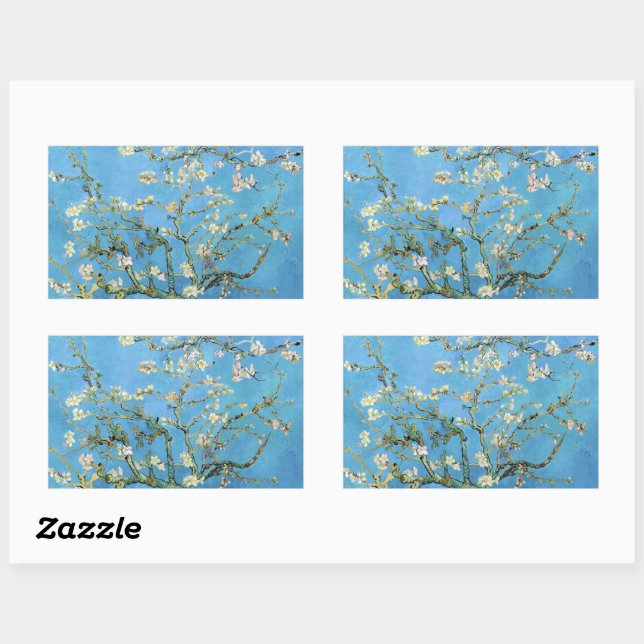 Almond Blossom Vincent Van Gogh Rectangular Sticker (Sheet)