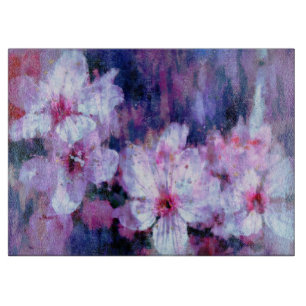 Almond Blossom Watercolor Cutting Board
