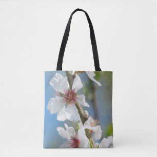 Almond blossoming tote bag