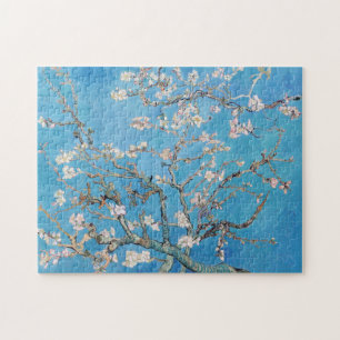 Almond Blossoms Blue Vincent van Gogh Art Painting Jigsaw Puzzle