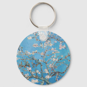 Almond Blossoms Blue Vincent van Gogh Art Painting Key Ring