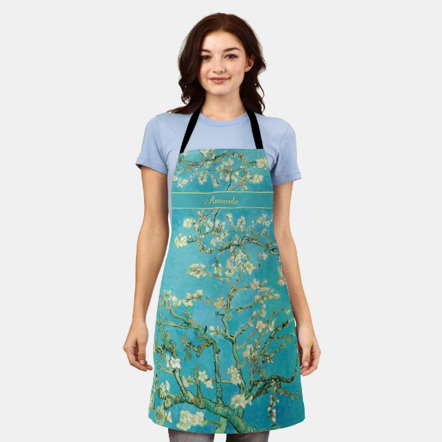 Almond Blossoms by van Gogh All-Over Print Apron (Worn)