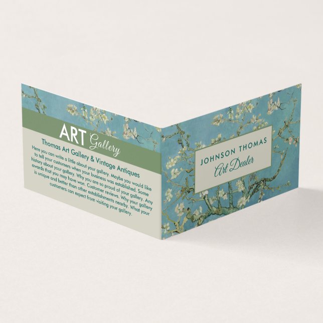 Almond Blossoms By Vincent Van Gogh, Art Dealer Business Card (Outside)
