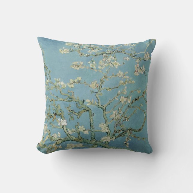 Almond Blossoms by Vincent Van Gogh Cushion (Front)